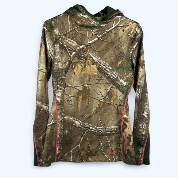 Under Armour Women's Fitted Cold Gear Scent Control Long Sleeve Hunting Hoodie M - Picture 1 of 10